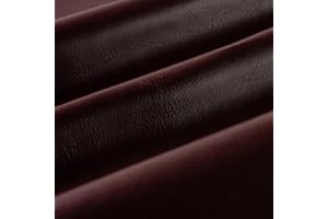 Wooqu PU Leather Book Cloth, Polyurethane Coated and Non-Woven Base, Leather-Like Look, Soft, 17x29”, for Book Binding, Vintage Grain, Dark Brown