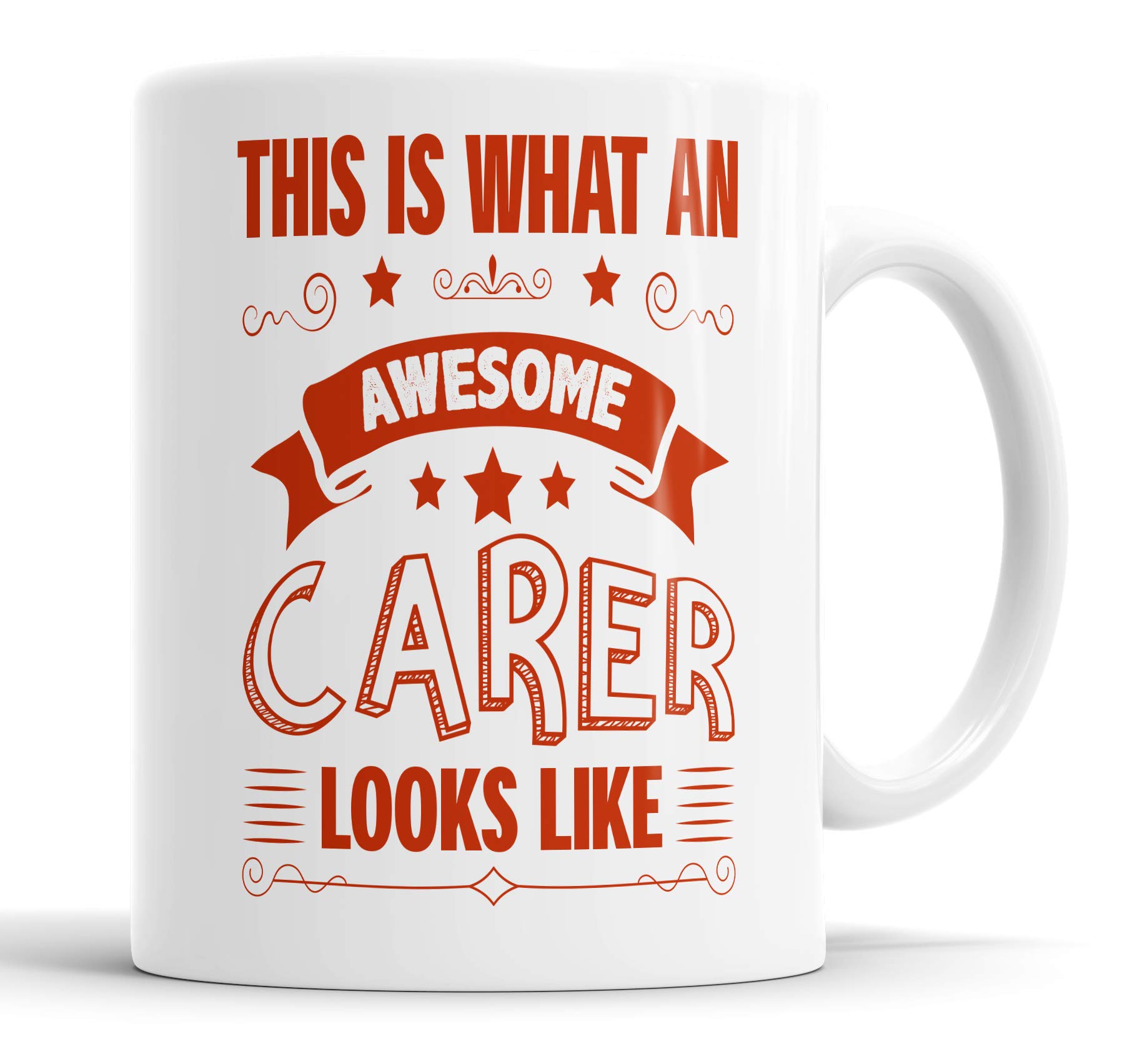 This is What an Awesome Carer Looks Like Mug Humour, Joke, Leaving Present, Friend Gift Cup Birthday Christmas, Ceramic Mugs
