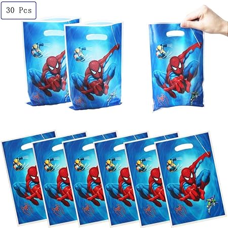 Amazon Co Jp スパイダーマンパーティーギフトバッグ マーベルスパイダーマンギフトバッグ キャンディーバッグ スパイダーマンテーマパーティー用品 誕生日デコレーションギフトバッグ 女の子や男の子に おもちゃ