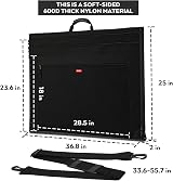 Nicpro Lightweight Art Portfolio Bag 24 x 36 Black Canvas With Straps view 3