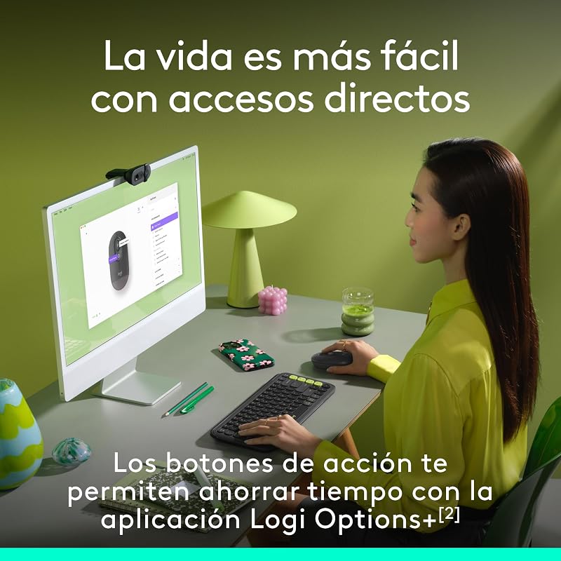 Logitech POP Mouse, mouse Bluetooth sem fio compacto e portátil com botões programáveis e cliques discretos, tecnologia Easy-Switch para alternar até 3 dispositivos, laptop, tablet, PC- Grafite