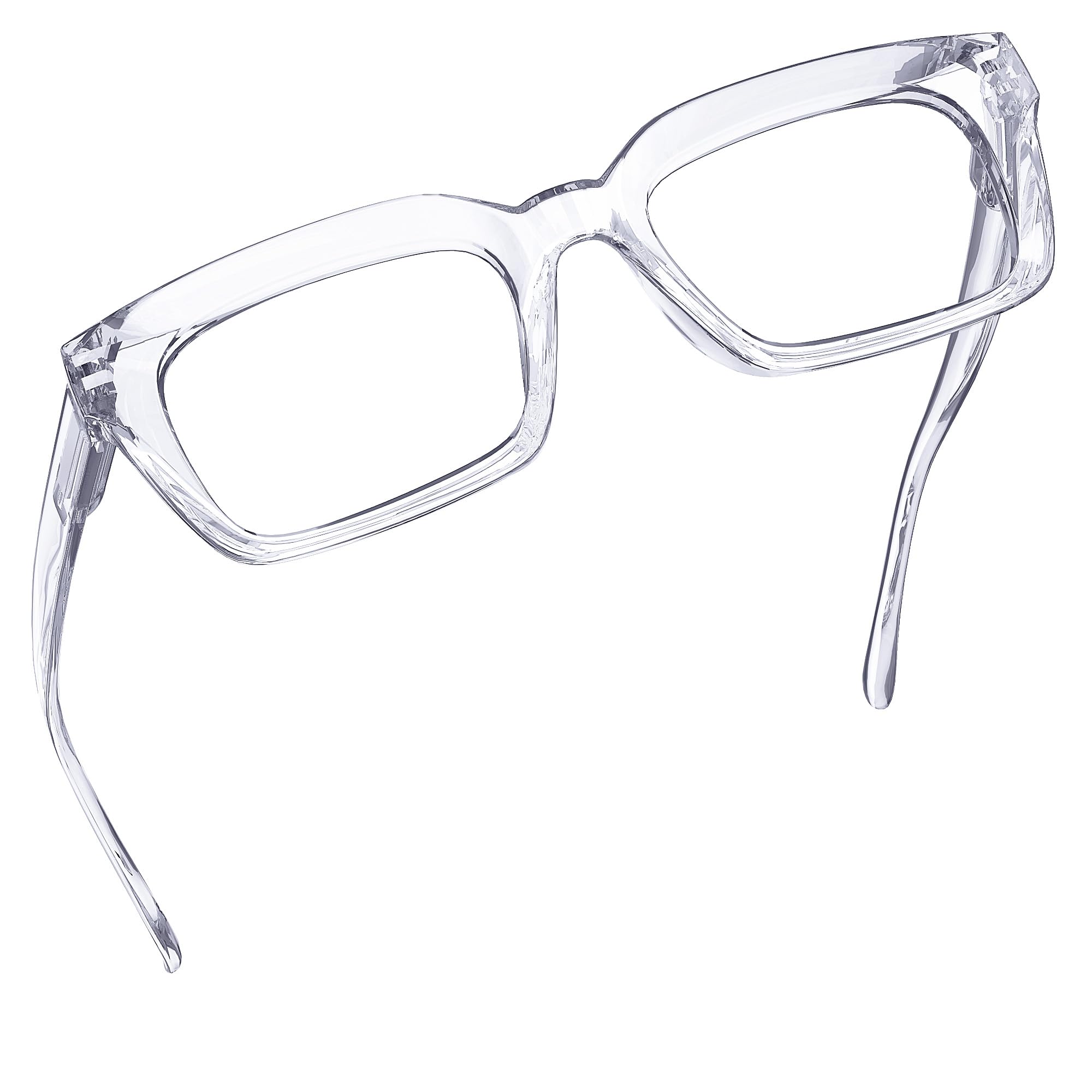 Eyekepper Ladies Reading Glasses - Oversized Square Design Readers for Women Transparent
