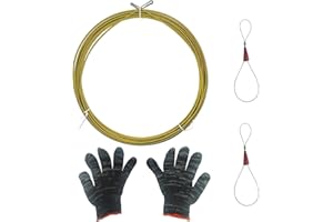 JEISLWYA Fish Tape Wire Puller Fishing Sticks Cable Spring Electrical Equipment Tools, Wall Running Snake for Electricians (16.5FT(5meters) Spring)