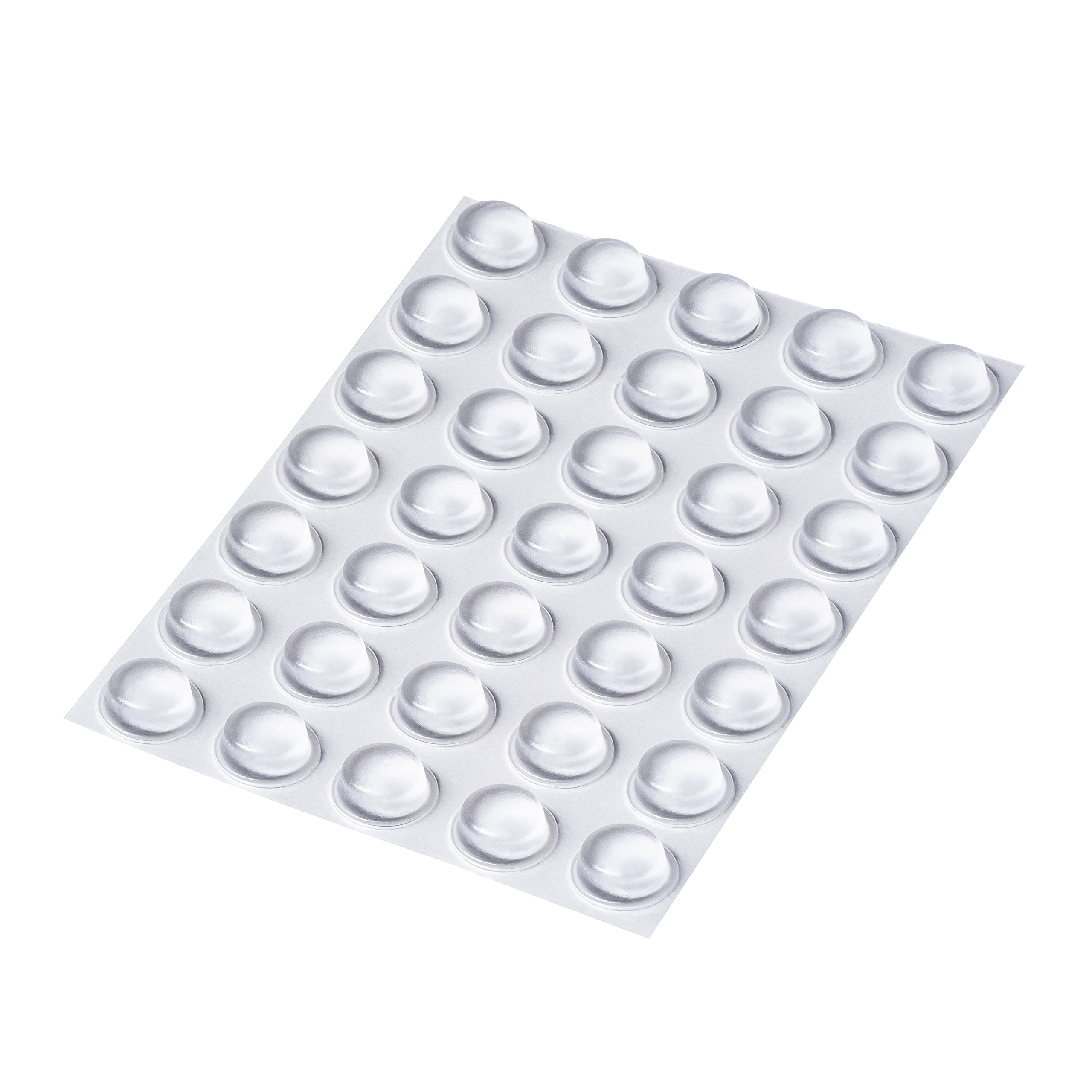 Happy Bananas Self Adhesive Clear Domed Bumper Stops, Surface Protection Rubber Feet for Vases, Electronics, Crafts - 11.1mm x 5mm (35)