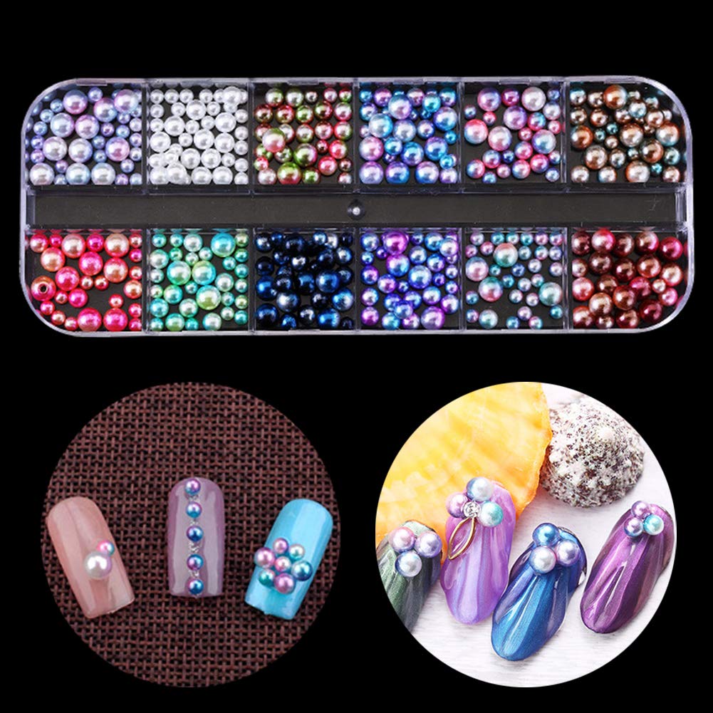 EBANKU 10 Boxes Nail Art Rhinestones Nail Studs Gems Nail Art Crystal Nail Jewels Nail Diamonds with 1 Pc Pick Up Tweezers 1 Pc Wax Pens for Nail Art Supplies Accessories : Beauty