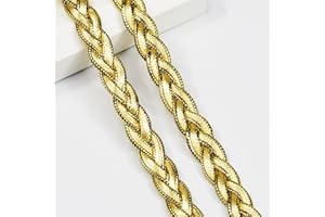 VOOMOLOVE Gimp Braid Trim 9.5 Yards 12mm/0.47in Beige Braid Trim Fabric Decorative Webbing for All Kinds of Sewn Garments, Curtains,Lampshade, Sofa DIY Sewing and Crafting (Beige)