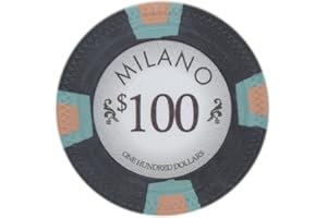 Claysmith Gaming Milano Casino Grade Clay Poker Chip 10-Gram – Pack of 50