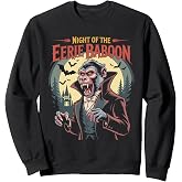 Baboon Monkey Vampire Primate Halloween Sweatshirt