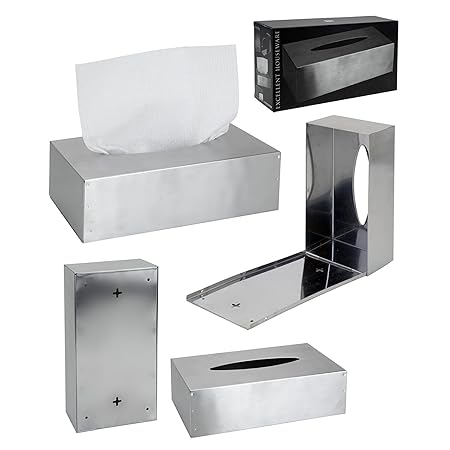 Kosmetikbox Edelstahl Tissuebox Kosmetiktücher Halter Aufbewahrung