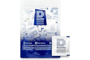 Dry & Dry Silica Gel Packets Desiccants - Rechargeable Silica Gel Packs, Desiccants Packets, Silica Gel - White - 200 Packets (1 Gram)
