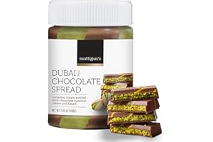 MATTIGAN'S Mattigan’s Award-Winning Dubai Style Chocolate Spread, Pistachio Cream Swirled with Hazelnut & Crunchy Kataifi, Gourmet Spreadable Chocolate, Premium Spread, Great Topping & Gift - 7.05 oz