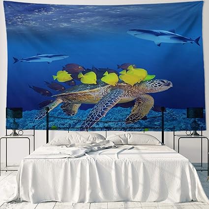 Hiyoo Home Nature Art Wall Hanging Fabric Tapestry Vibrant Colors Soft To Touch Decor For Party Dorm Room Bedroom Living Room 90 W X 60 H