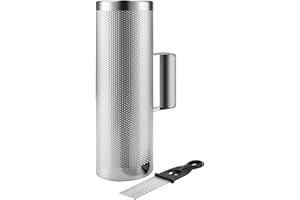 Flexzion Metal Guiro with Scraper Shack 4" x 12" - Merengue Guira Dominicana - Round Cylinder Stainless Steel Hand Musical In