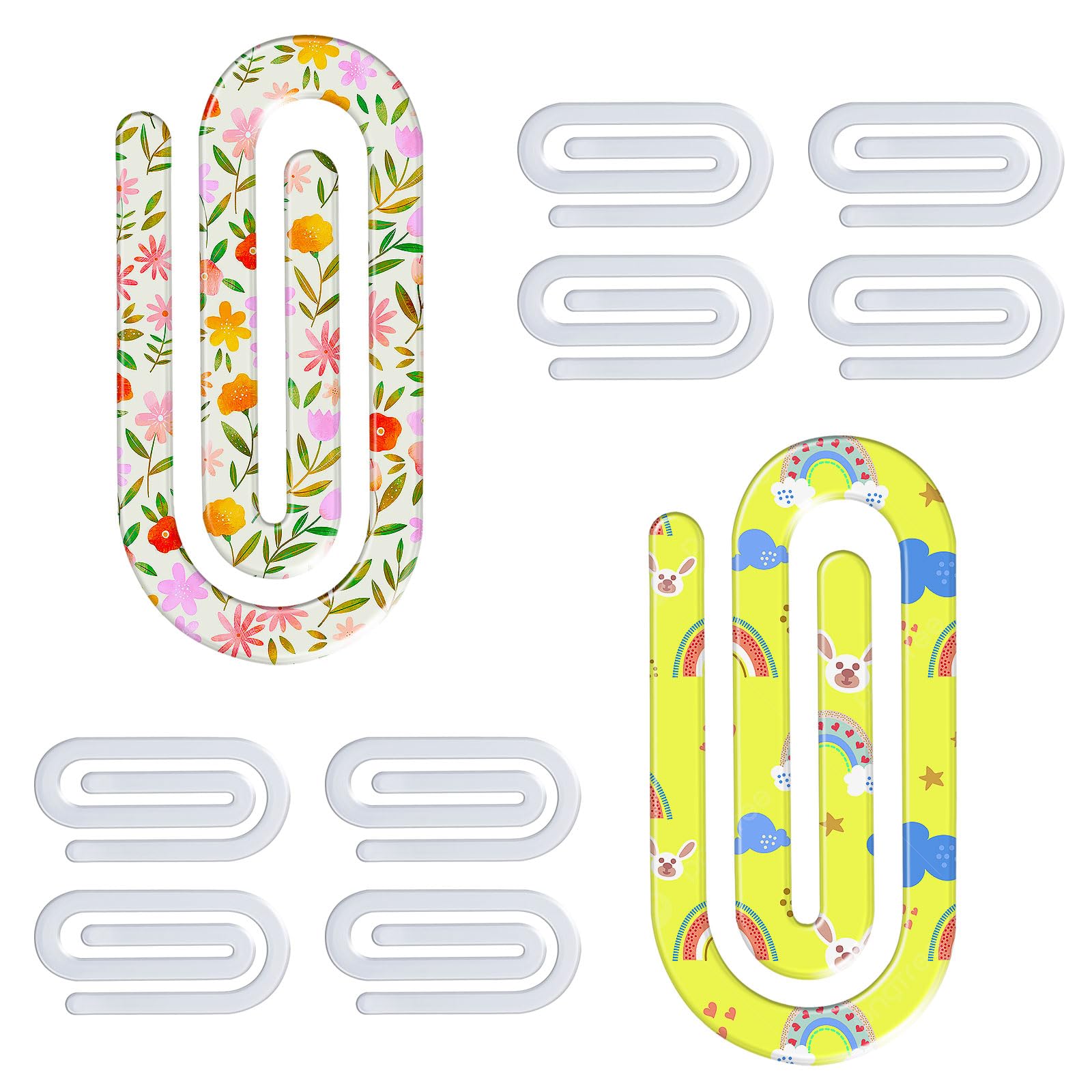 Photo 1 of 10 Pack Sublimation Blanks Acrylic Paper Clips, 4" x 2" Jumbo Sublimation Paper Clips for Office Home School DIY Supplies