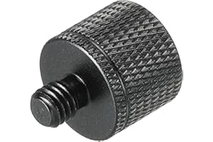 MECCANIXITY Mic Stand Adapter 1/4 Female to M6 Male Camera Screw Thread Adapter for Microphone Tripod Stand Black