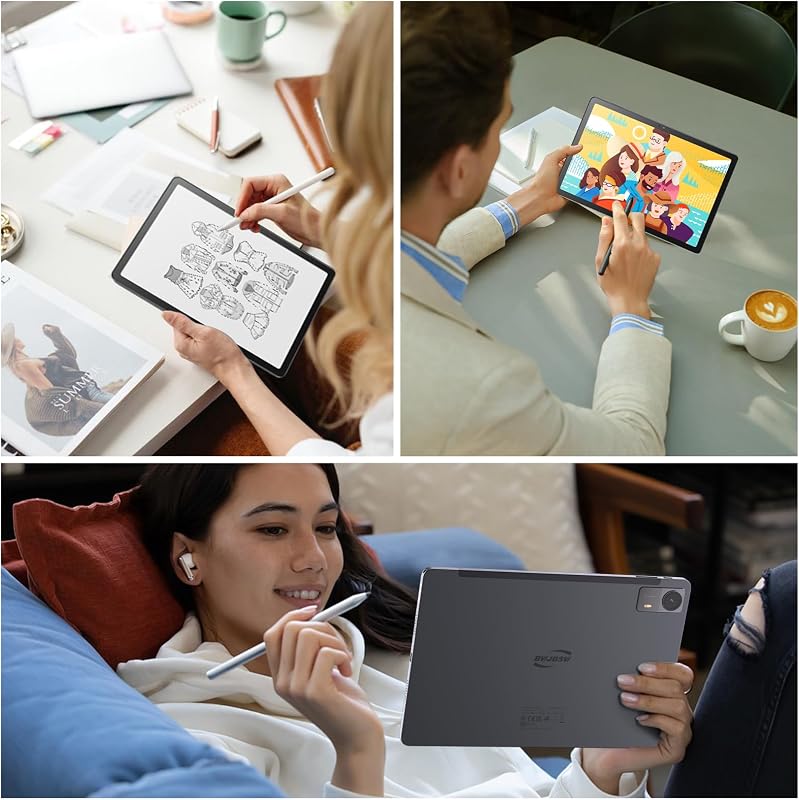 Tablet Android 10.95-Zoll-HD-Display, 4GB RAM,128GB, mit Quad Stereolautsprechern 8000mAh Akku, Schwarz, Wi-Fi, Bluetooth, Type-C