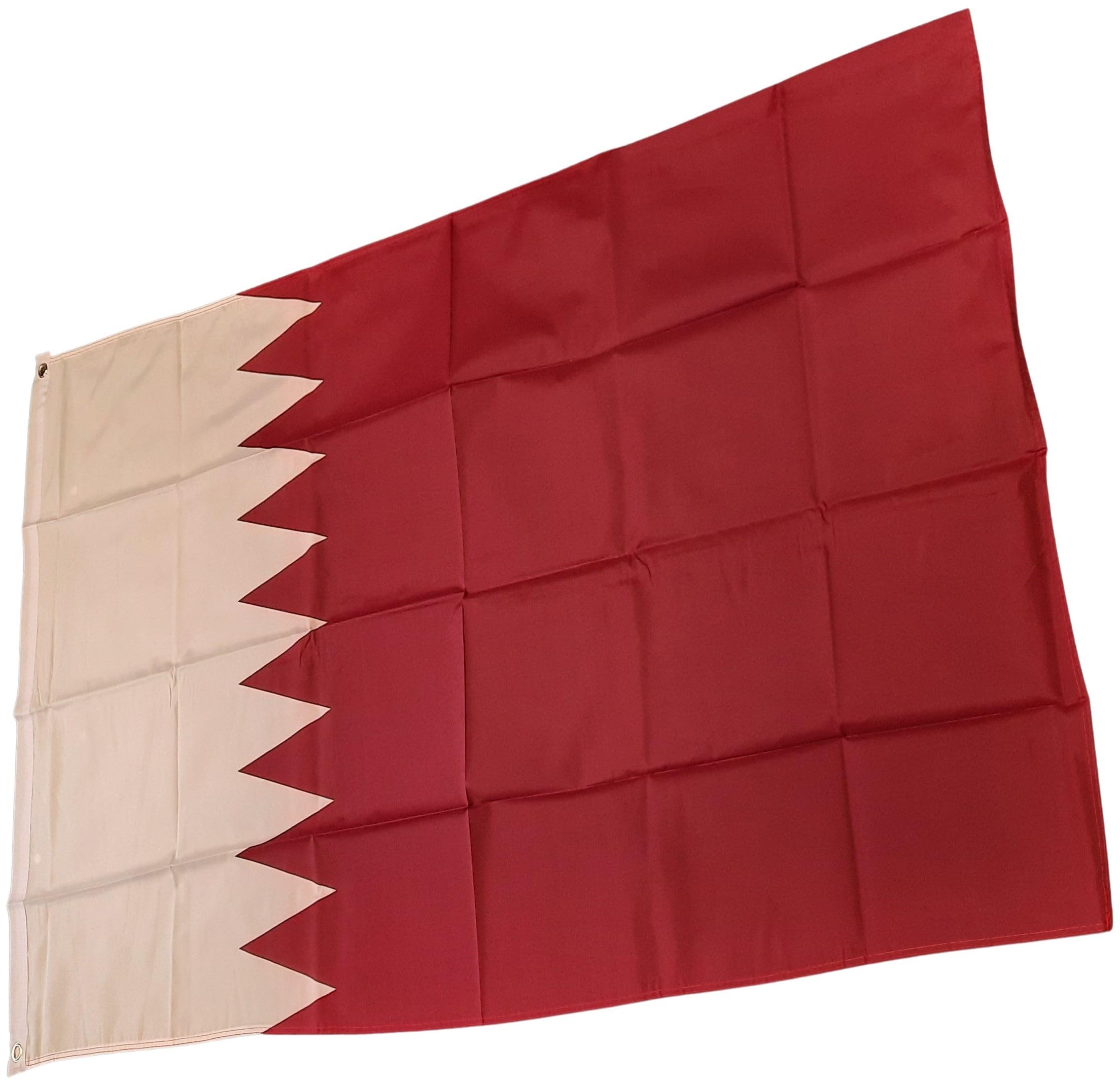 NWFlags Qatar Flag 3ft x 2ft 75d Premium Polyester Suitable For Flagpoles | Strong Polyester 3x2 foot material flag with Eyelets