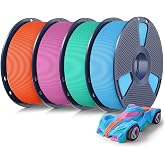 SUNLU High Speed PETG Filament 1.75mm 4KG, Sky Blue+Mint Green+Pink+Orange | 30 - 600mm/s Print Range, 3D Printer Filament Bundle, Rapid PETG, Matte Finish, Fit Most FDM Printers, Bambu Labs Printer etc