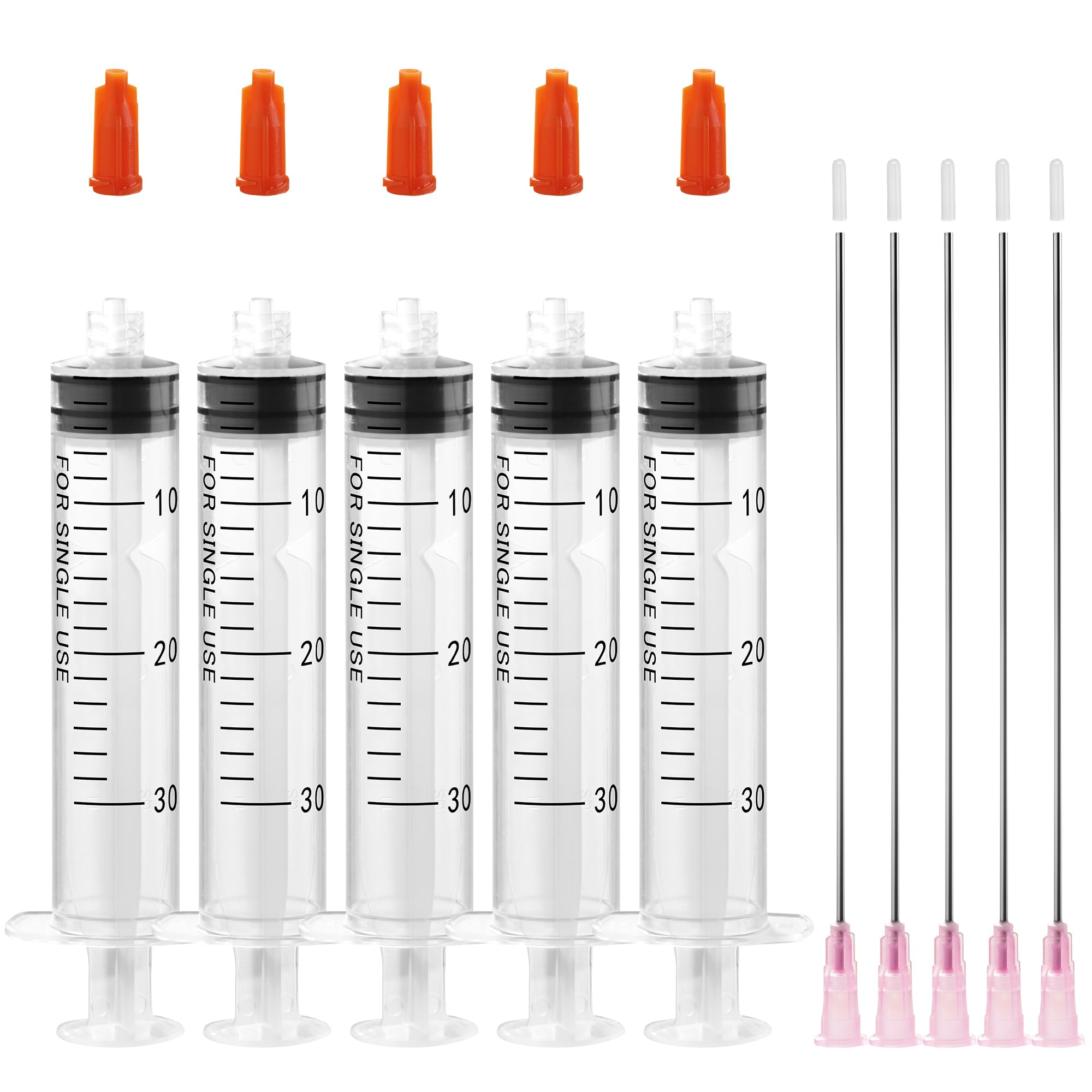 Photo 1 of 30ml Glue Applicator Syringes with 18G 4 Inch Blunt Tip Injector Long Needles and Cap for Dispenser Liquids, Ink, Oil, Epoxy, Wood Glue