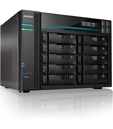 Amazon.com: Asustor Lockerstor 10 AS6510T - 10 Bay NAS, 2.1GHz