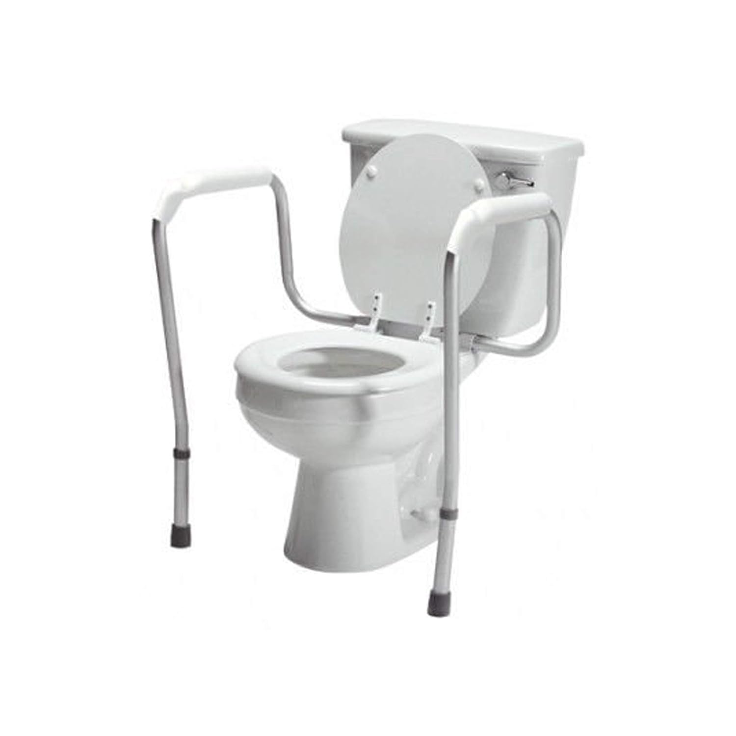 Graham-Field Lumex Versaframe Toilet Safety Rail, Adjustable-Height, 250 lb. Weight Capacity, 6465A-1, White: Industrial & Scientific