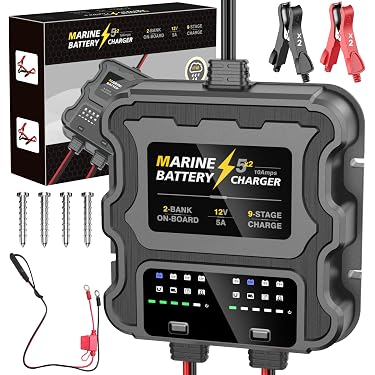 Trailer Battery Charger ProMariner 25105 ProTechOne 5 Amp Battery ...