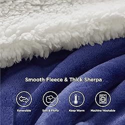 Bedsure Sherpa Fleece Throw Blanket for Couch