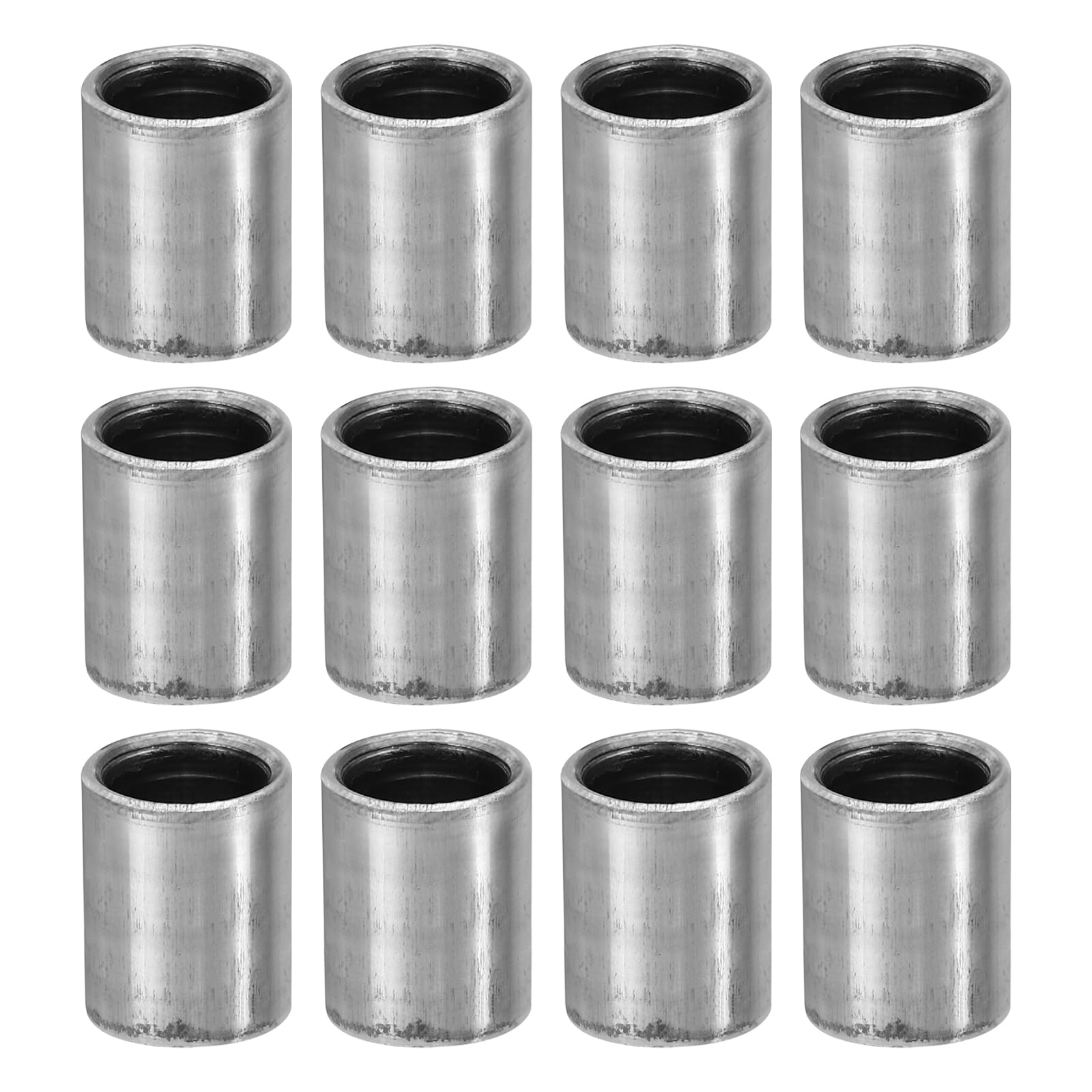 PATIKIL M8 Steel Spacers, 12 Pcs Metal Spacers Steel 8mm ID x 11mm OD x 16mm L Carbon Steel Spacer Screw Standoff Round for 5/16in or M8 Screw Bolts