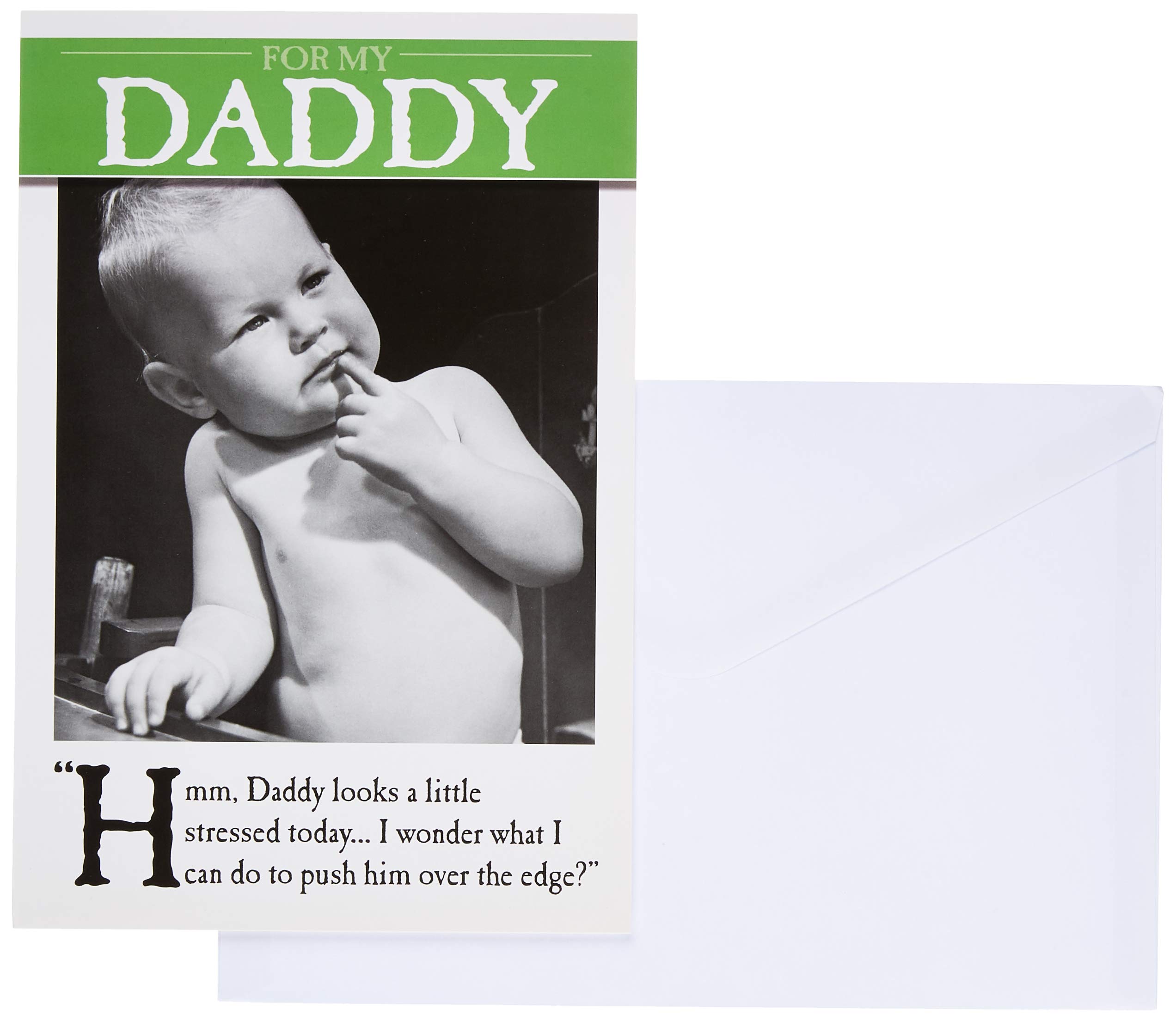 On the Ceiling, Funny Birthday Card Daddy, Hmmm, Daddy Looks a Little Stressed Today… Daddy Birthday Card, Black & White