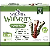 Wellness WHIMZEES Value Pack Natural Dog Dental Treat, Chews, Freshens Breath, Extra-Large Size, 64 oz Box, 15 Count