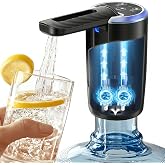 Portable Electric Water Dispenser for 5 Gallon Bottle, Dual Pump High-Speed | Foldable Jug Pump with 3 Modes, 2200ml/min Fast Flow, 1200mAh Type-C Rechargeable, Fits 2-5 Gallon Jugs