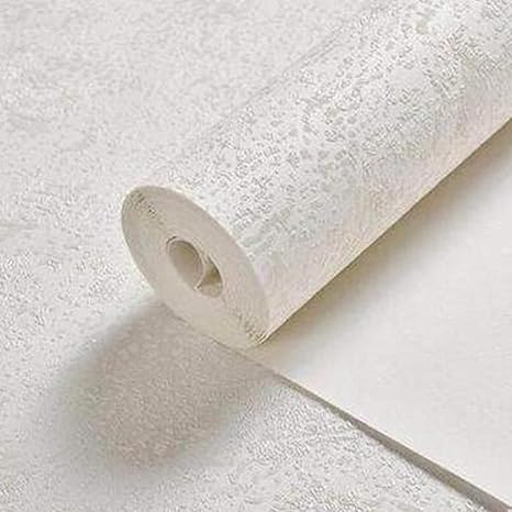 Amazon Co Jp Sqinaa壁紙リビングルーム用防水無地壁紙寝室tv背景書店モールカフェスクール家の装飾 9x374インチ 白 ホーム キッチン