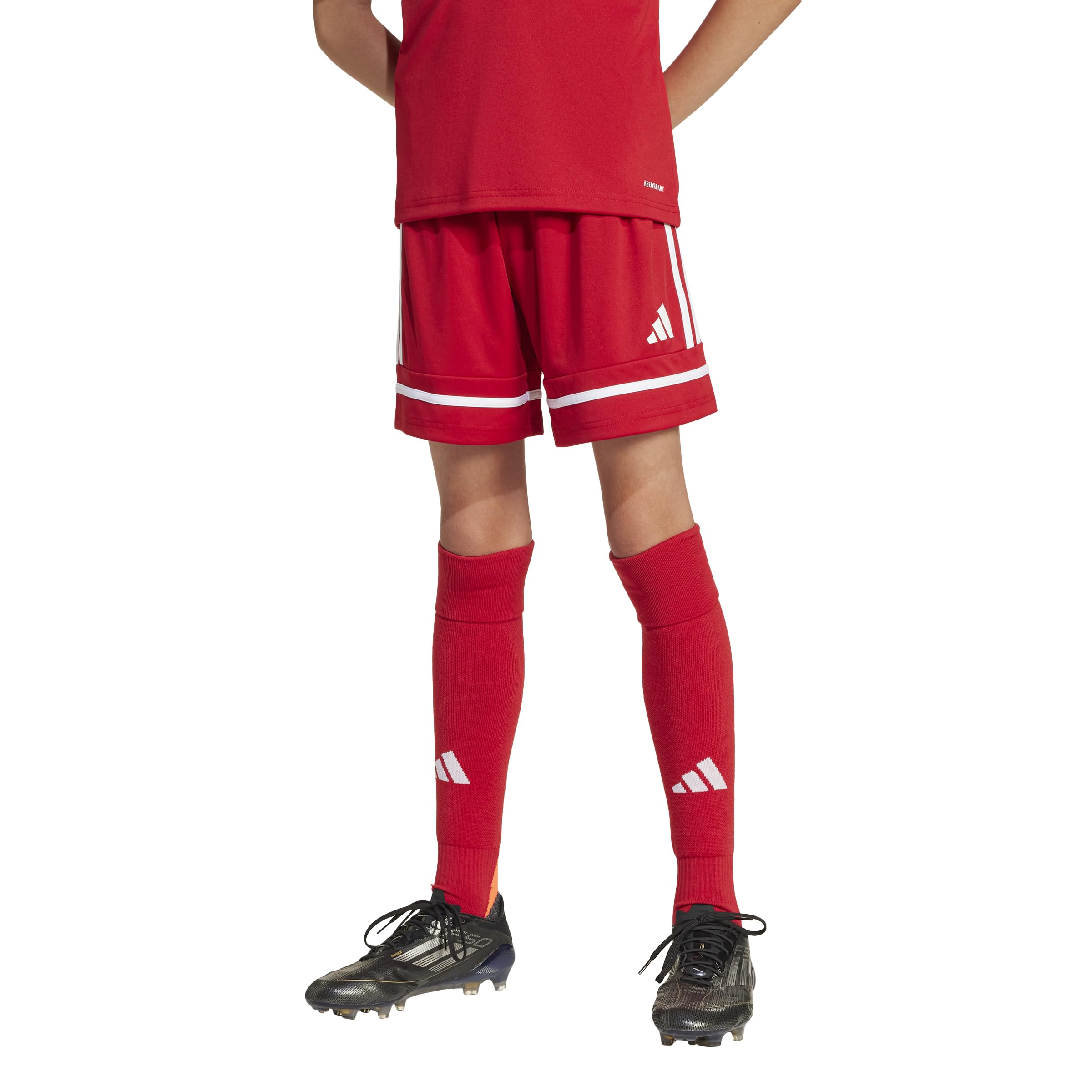 Photo 1 of adidas Kids' Squadra 25 Shorts, Team Power Red/Team Power Red/White