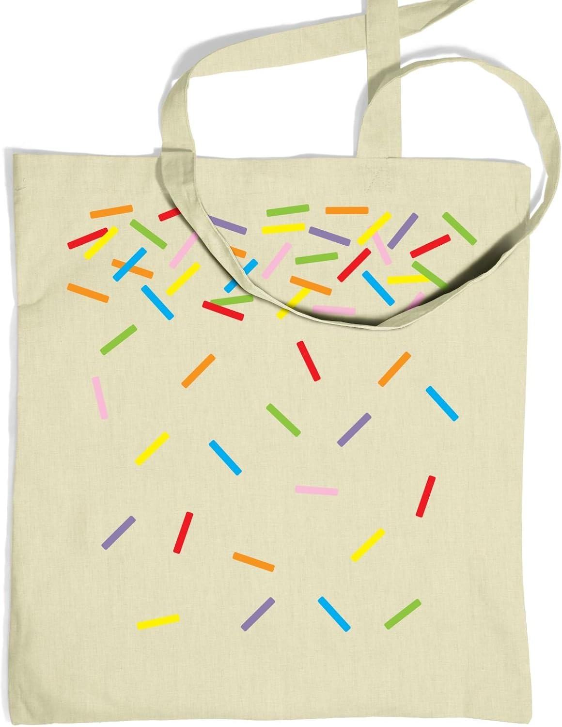 Rainbow Sprinkles Tote Bag Natural One Size Tote Bag Amazon.co.uk