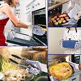 Juliyeh EN407 Oven Glove 932°F Five-Finger Non-Slip Silicone Kitchen Heat view 8