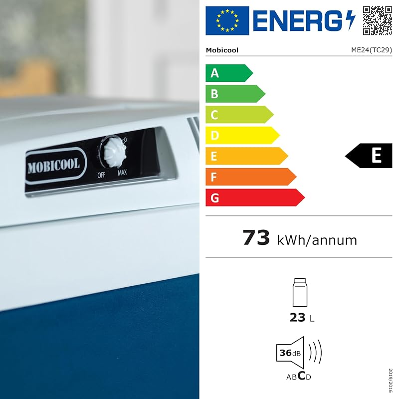 ME24 Glacière électrique portable, 23 litres, 12 V et 230 V pour voiture, camion, camping-car, bateau et prise de courant