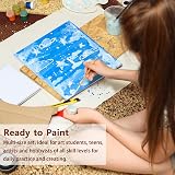 Koncci 9 Pack Cotton Canvas Panels for Acrylic Oil Paint 20x20 20x30 30x40cm view 4