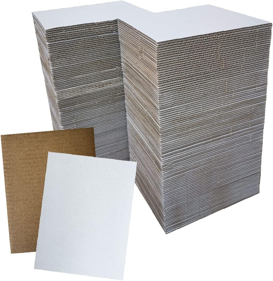 Photo 1 of 200 Packs Corrugated Cardboard Sheets, Premium Small 5x7 Inch White Cardboard Sleeves Insert Dividers for Shipping, Mailing, DIY Décor and Crafts.