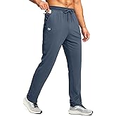 G Gradual Men's Sweatpants with Zipper Pocket Workout Athletic Track Pants Stretch Tapered Joggers for Gym Running Jogging