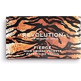 Makeup Revolution Wild Animal Eyeshadow Palette, Fierce, 18 Bold & Vibrant Shades, Crimson & Brown Hues, Vegan & Cruelty-Free, 0.52 Oz