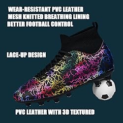 HESBITEUL Soccer Cleats for Men Women Football Turf