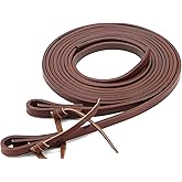 Jeereal Extra Heavy Harness Split Reins, Heavy Oil Weighted,Broken in,1/2" Width Supple Working Tack Western Horse Leather Reins