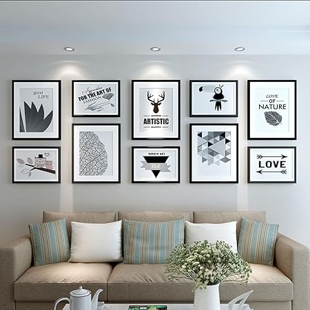 Cadre Decoratif Bois 10 Pcs Ensembles Collage Photo Frame Set Photo Vintage Mur De Photo Famille Photo De Mariage Bricolage Photo Ensembles Pour Mur Couleur D Amazon Fr Cuisine Maison