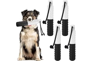 Blueweenly 4 Pcs Dog Bumper Toy for Water Retrieving Plastic Puppy Training Dummy Dog Float Toy Lightweight for Float on The 