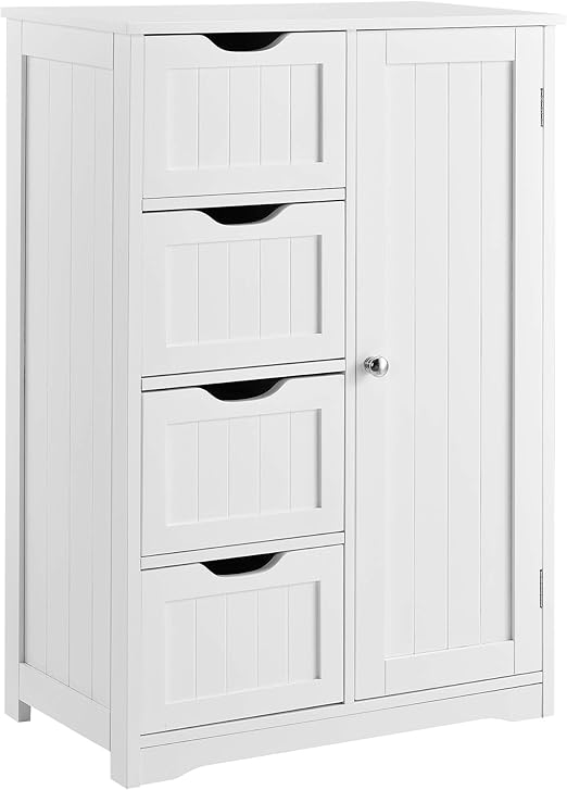 En Casa Badezimmerschrank Weiss 81 X 55 X 30cm Badschrank Standschrank Schrank Kommode Amazon De Kuche Haushalt