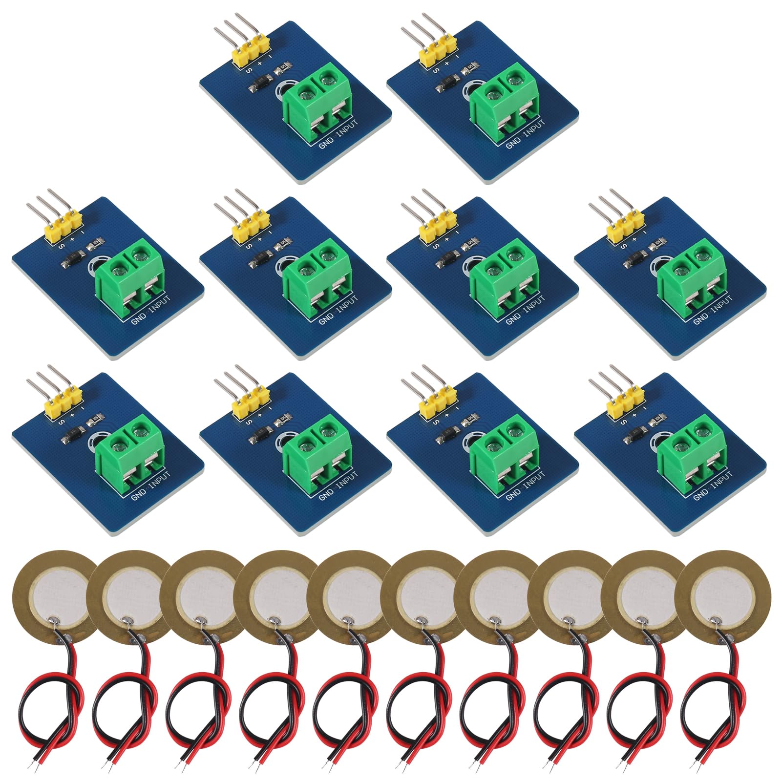 Photo 1 of 10pcs Piezoelectric Sensor Analog Ceramic Vibration Sensor Module Piezoelectricity for Arduino DIY KIT