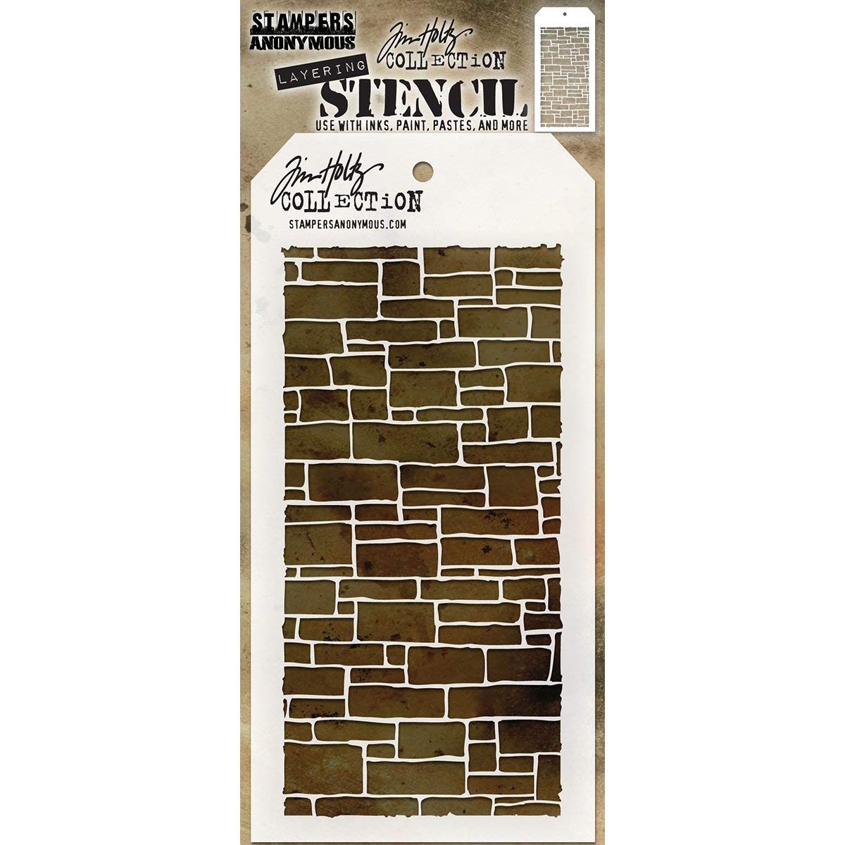 Art Gone Wild Tim Holtz Slate Stencil, Synthetic Material, 28.4 x 11.4 x 0.1 cm