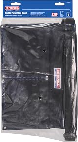 Faithfull Suede Leather 2 Pocket Nail Pouch Belt Hammer Loop Adjustable Black view 7