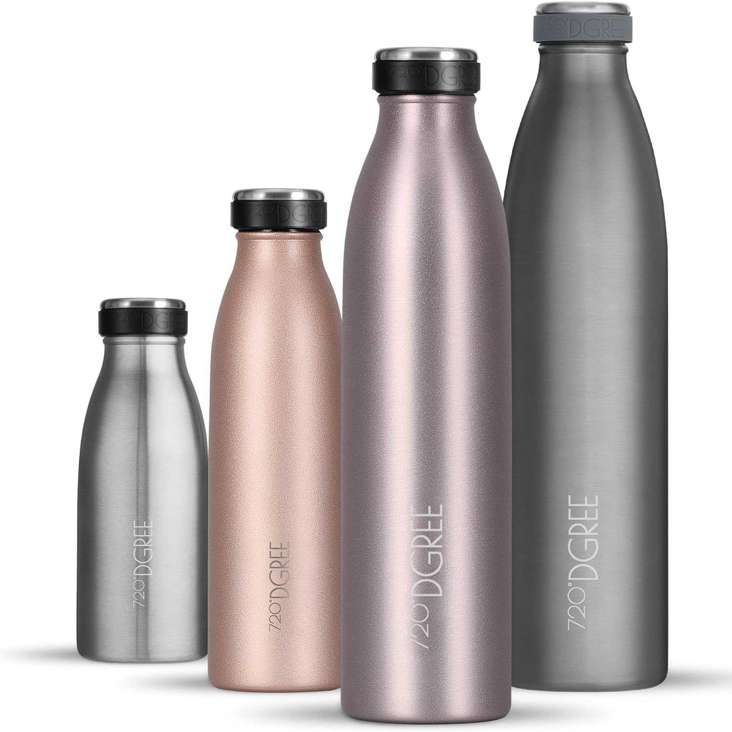 720°DGREE Vaccum Insulated Water Bottle “milkyBottle“ - 750 ml - Insulated, Leakproof, BPA-Free, Thermo Flask - for Sports, Gym, Fitness, School, Kids, Travel, Outdoor, Hot, Cold & Carbonated Drinks