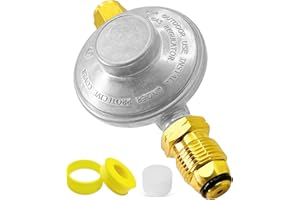 FJXBYWM F276136 Propane Regulator–Low Pressure Propane Tank Regulator with POL & 3/8" Female Pipe Thread, Leak-Free Connection for BBQ Grills,Fire Pits,Heaters,RVs,Campers or Low Pressure Equipment.